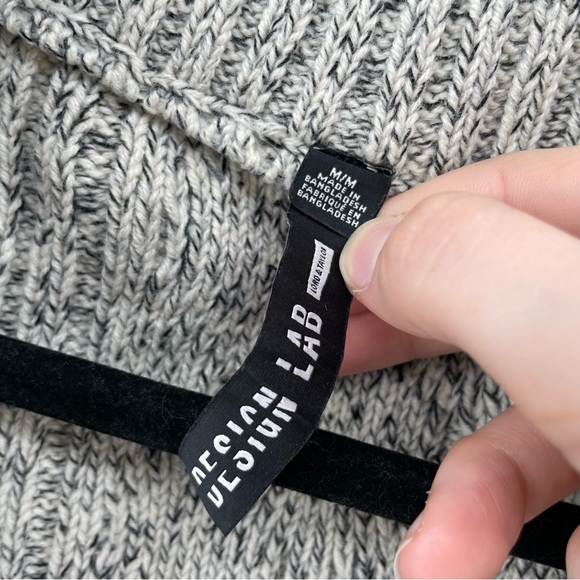 Lord & Taylor Design Lab Wrap Cardigan Sweater Gray Knit M - Picture 3 of 6